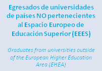 Egresados de universidades de países NO pertenecientes al Espacio Europeo de Educación Superior (EEES)